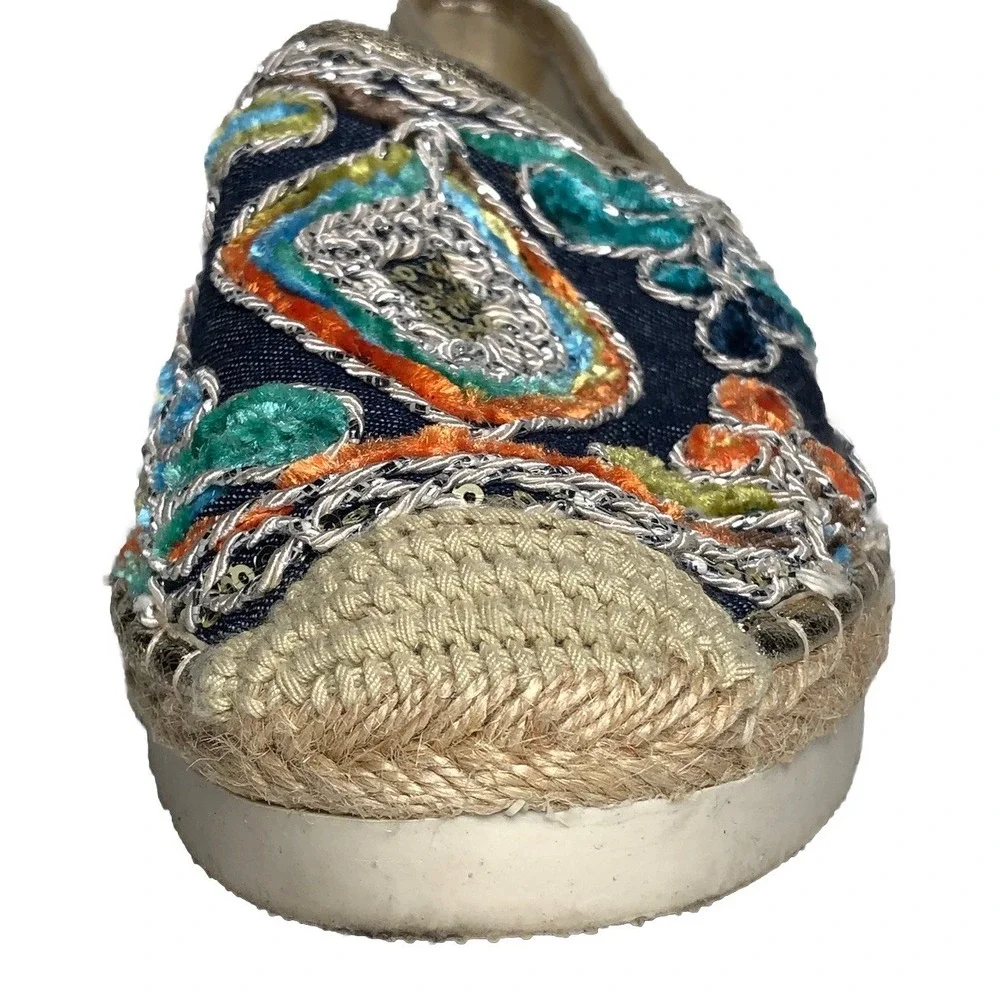 Patrizia‎ by Spring Step Espadrille Embroidered Floral Slip On Loafer Shoes
